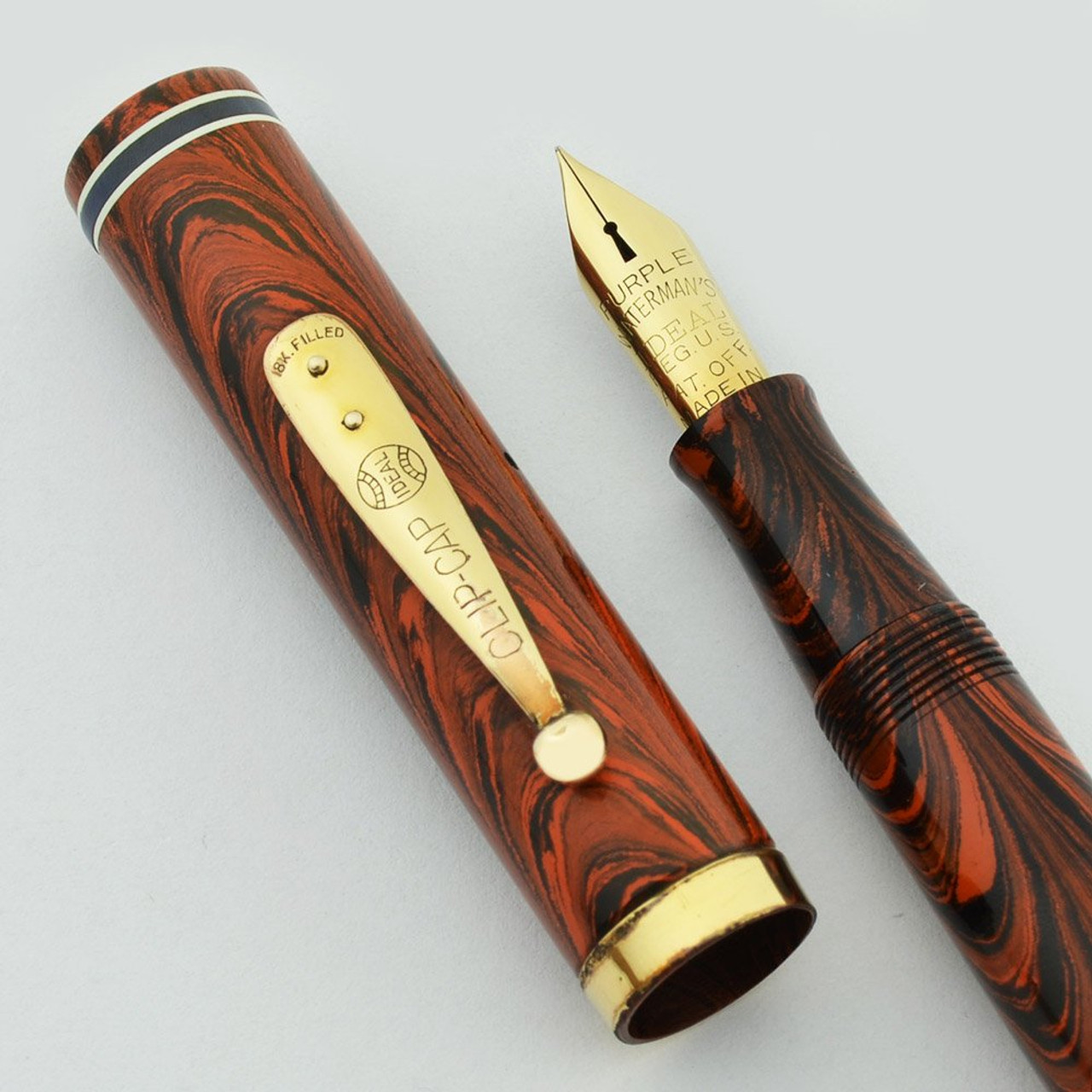値頃 Colorband 7 Waterman Red Rigid Medium - Pen Fountain Ripple サーフィン・ボディボード