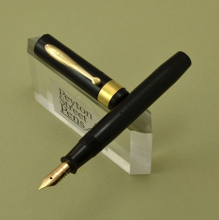 Sheaffer Flat Top  - Late 1930s, Black Radite, Junior, Fine #3 Nib (Near Mint, Restored)