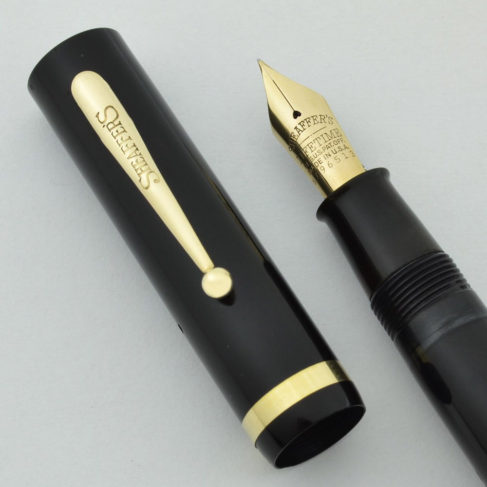 Sheaffer Lifetime Flat Top Oversized Fountain Pen Black, Extra Fine