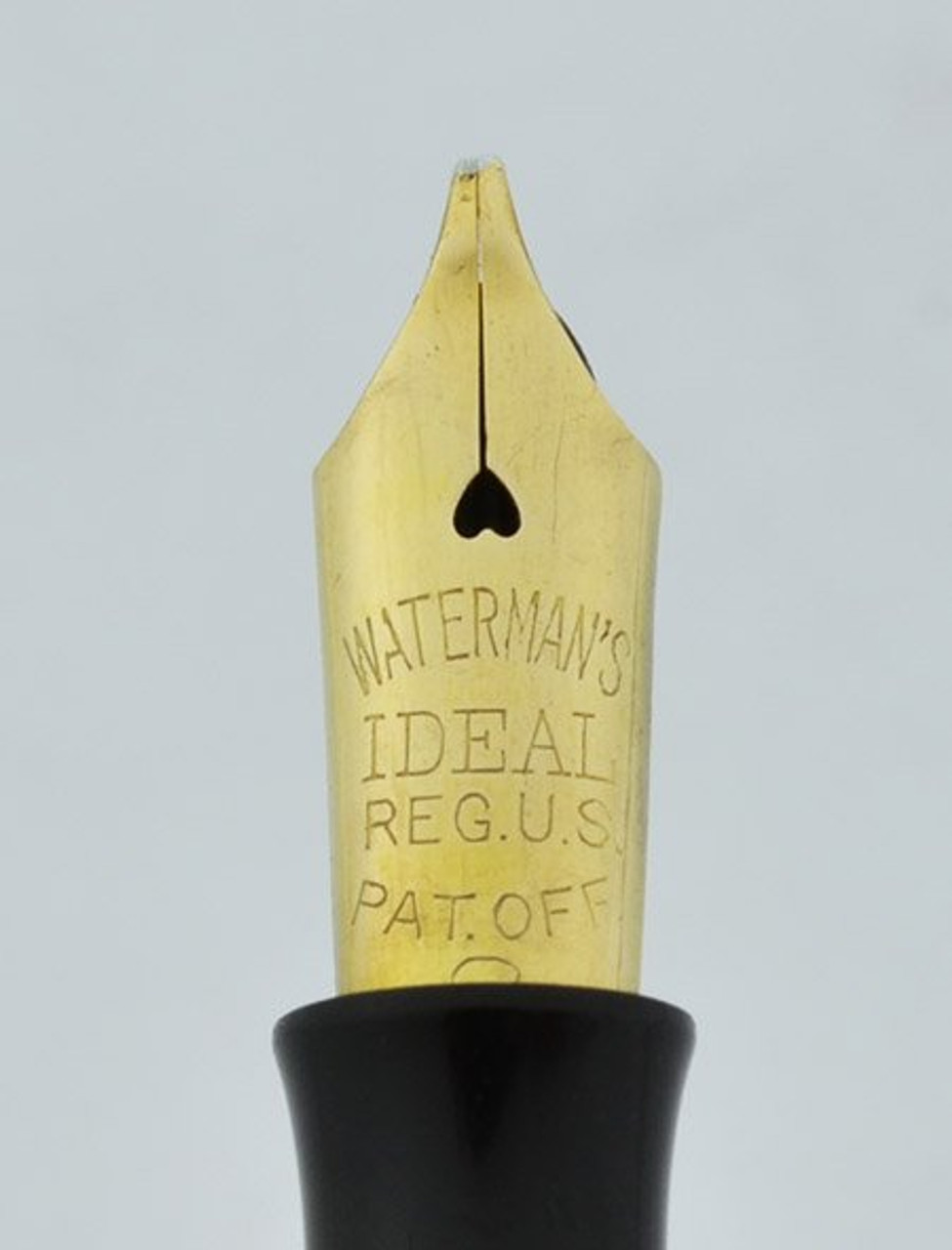 Waterman 52 1/2 V Fountain Pen - BCHR, Wide Cap Band, Broad Italic Nib (Very Nice, Restored)