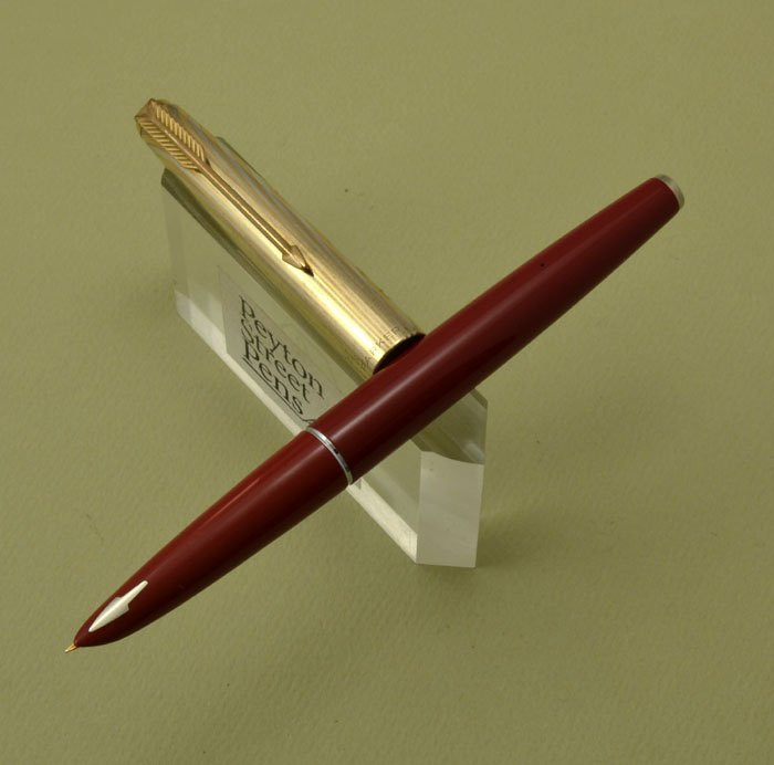 Parker 61 Fountain Pen - Red with Heritage Rainbow Cap, Extra Fine