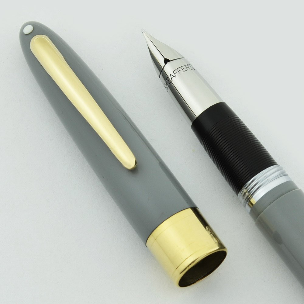 Sheaffer Statesman Snorkel - Grey, 14k Snorkel Tube, Fine Nib