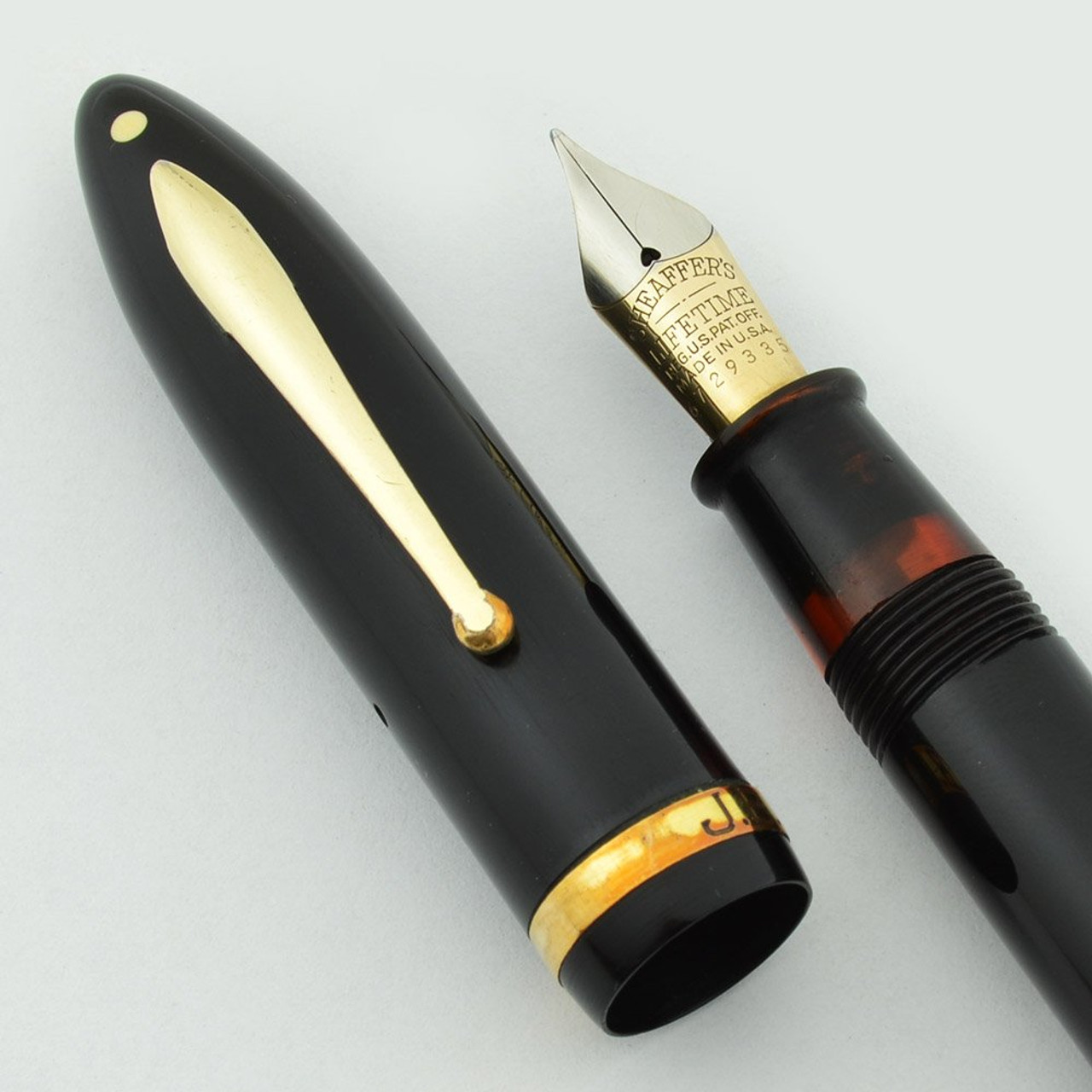 Sheaffer Balance Lifetime 1000 Fountain Pen - Oversized, 1930s, Black, Medium  (Excellent, Restored)