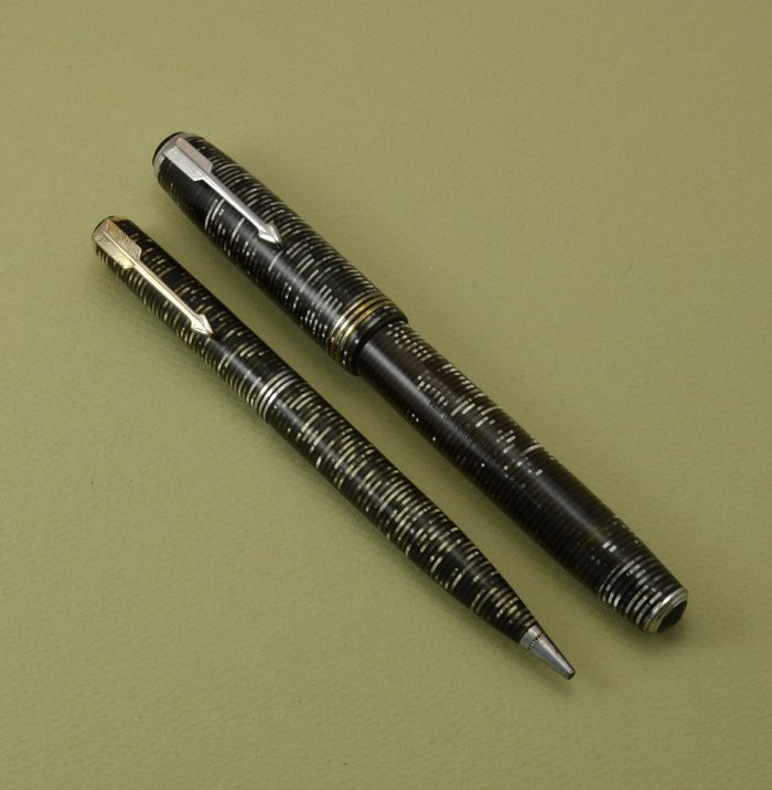 Parker Vacumatic Oversize Set - 1936 DJ Lockdown, Striped Jewels