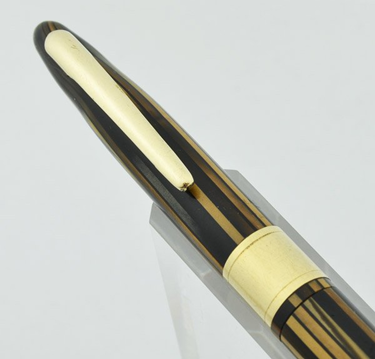 Sheaffer Crest 500 Mechanical Pencil - Golden Brown Striated, 3/8" Band (Excellent, Works Well)