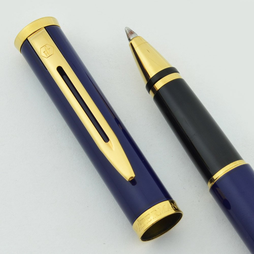 Waterman Preface Rollerball Pen - Black Lacquer, Gold Trim (New Old Stock)