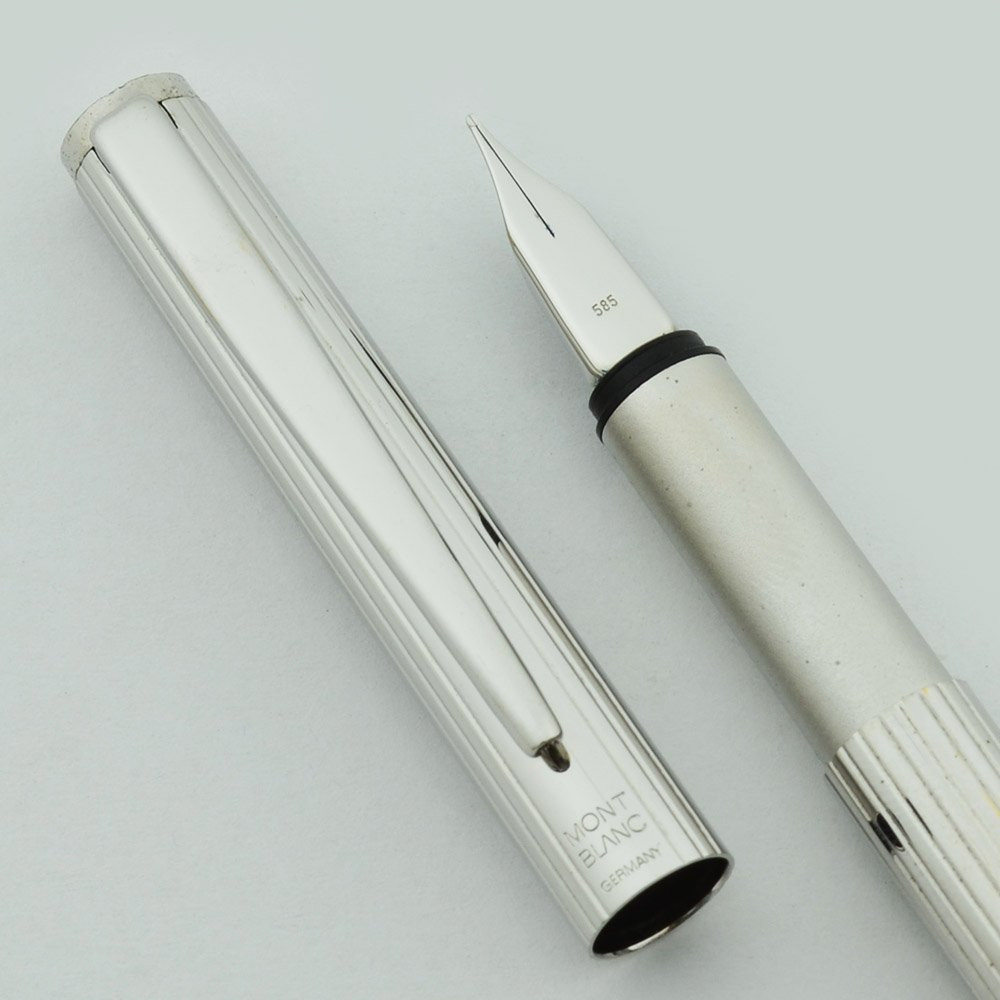 Montblanc Noblesse Ballpoint Pen - Steel Body, Chrome Trim, 1970s