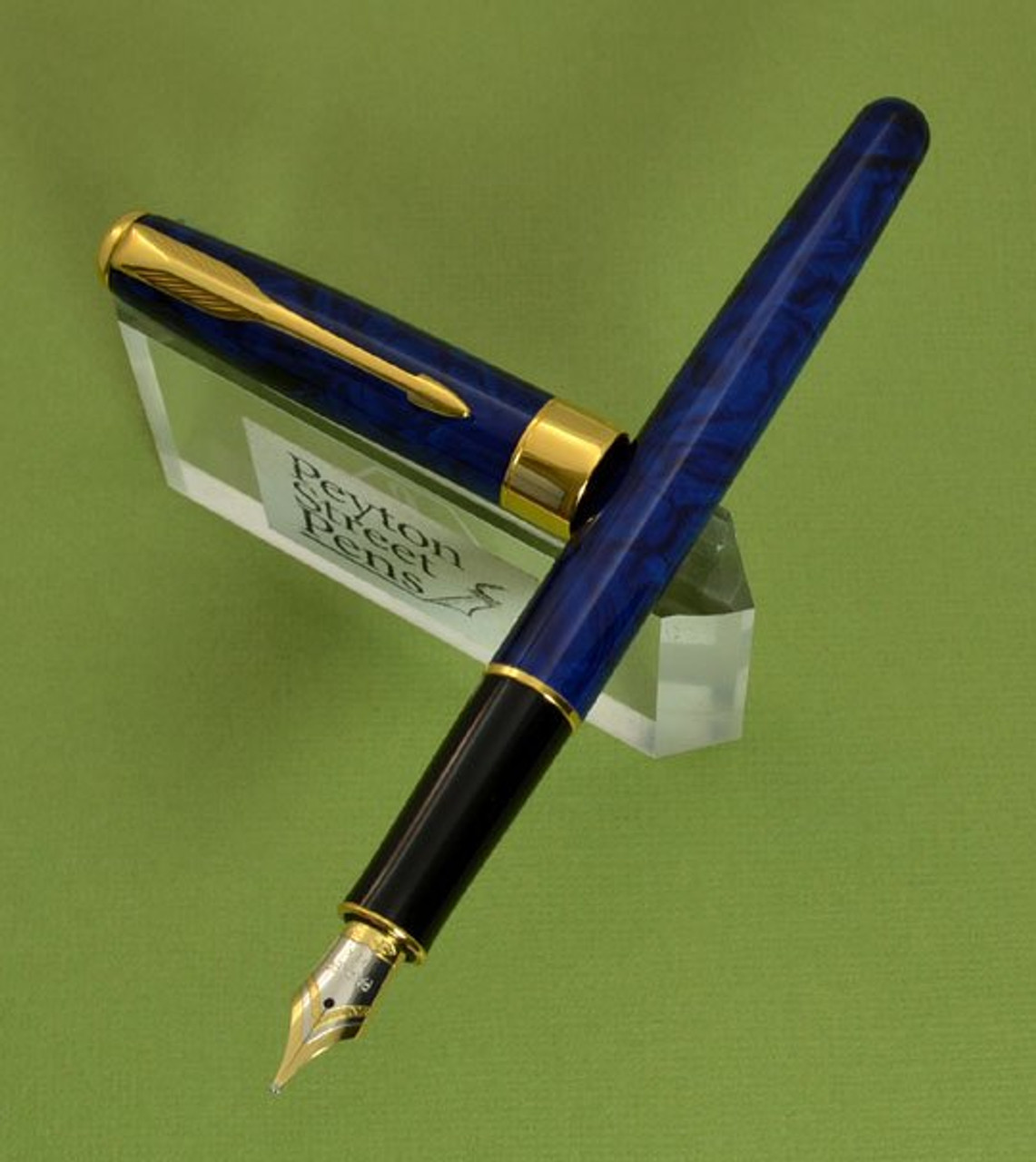 Parker Ballpoint & Pencil Set Premier Blue Lacque, Gold Plated