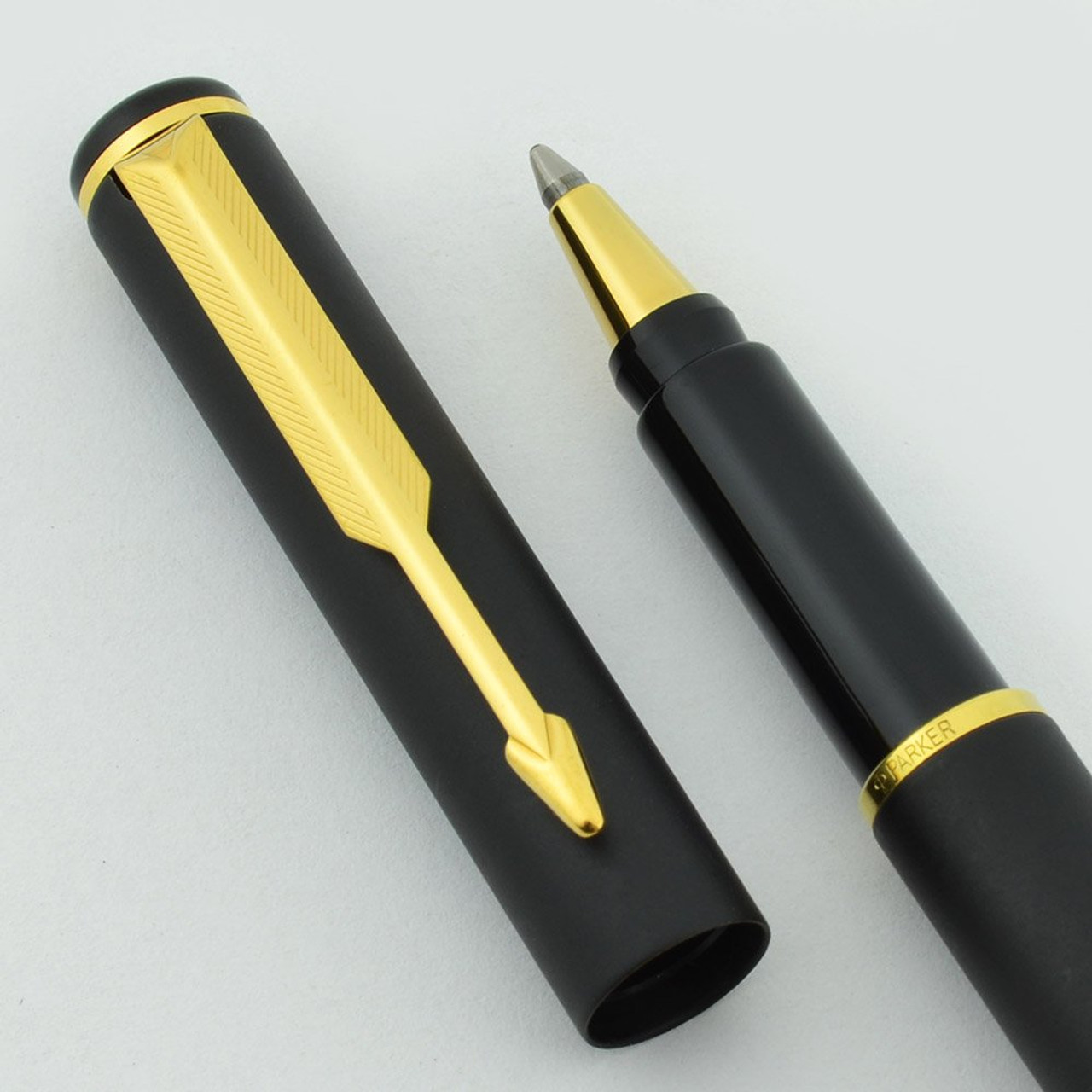 Parker 88 Capped Ballpoint Pen - Matte Black, Gold Trim (Excellent)