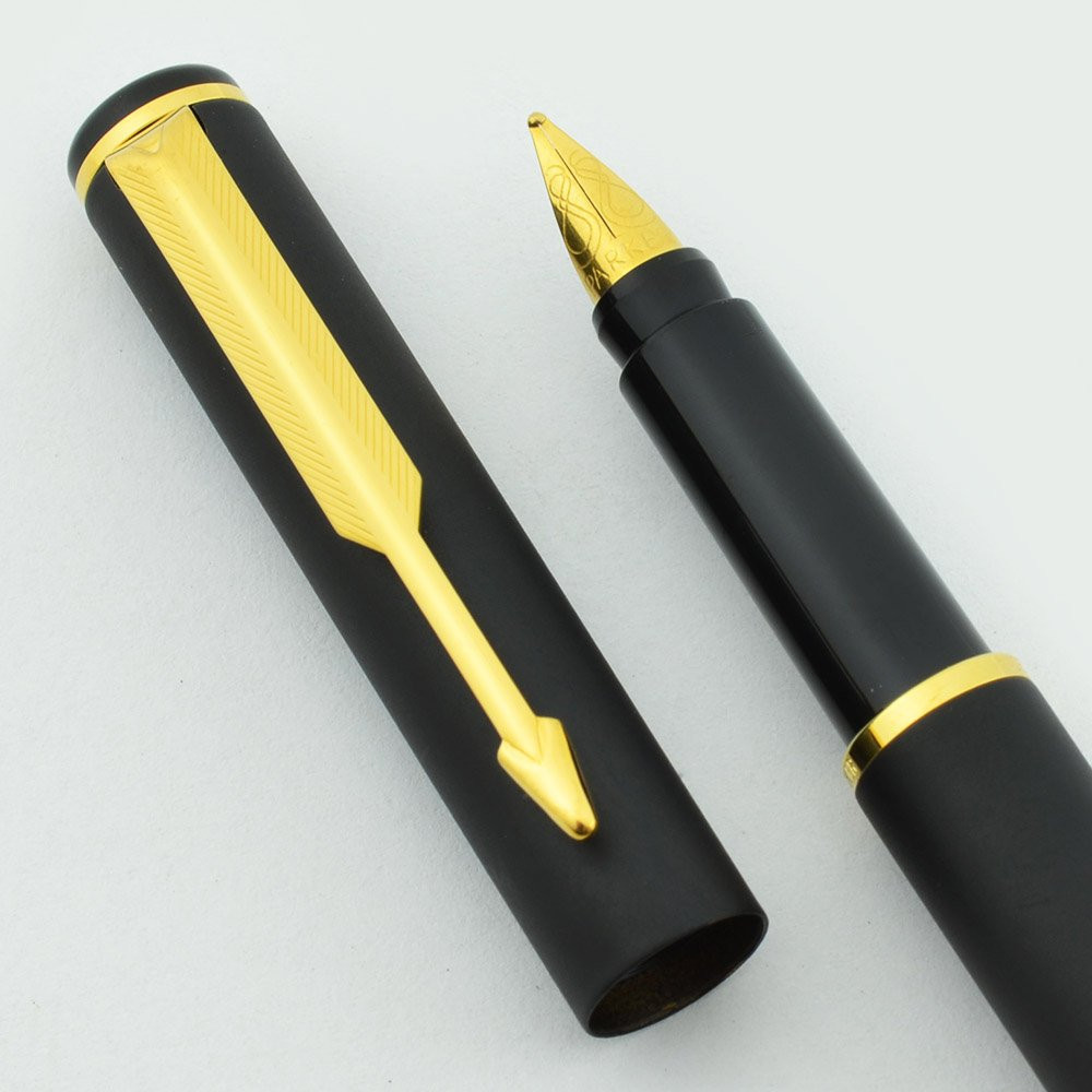 Parker 88 Fountain Pen - Matte Black, Medium Nib (Excellent