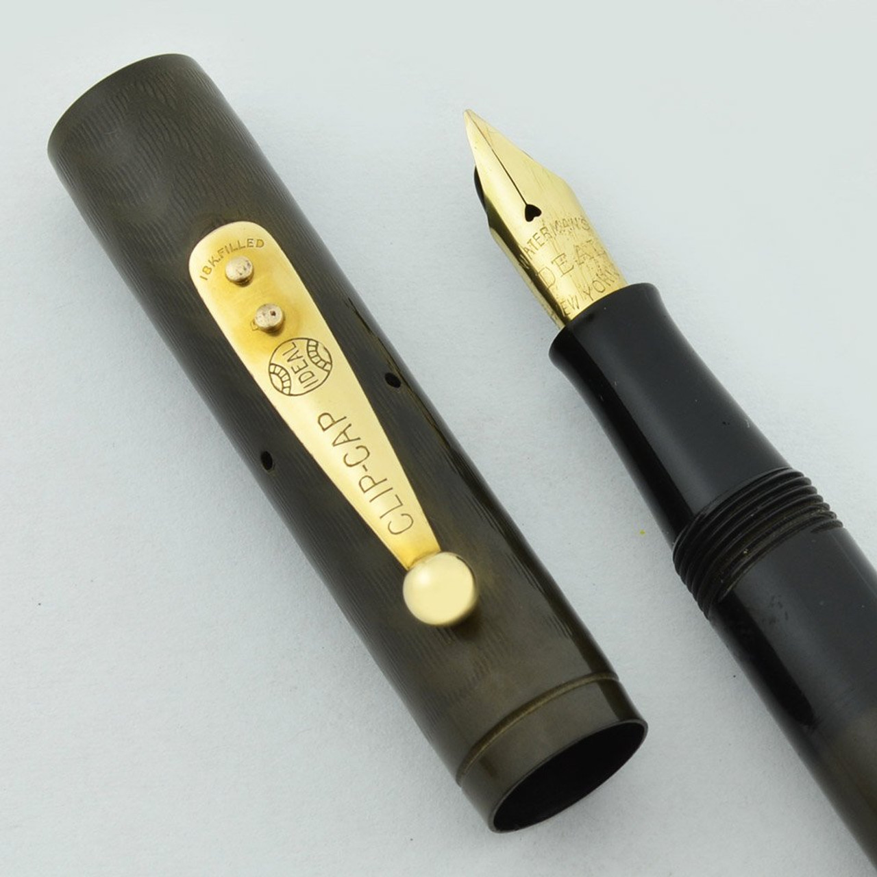 Waterman 52 -  BCHR, Early 18k GF Clip, 2 Ornate Bands, Flexible Nib (Excellent, Restored)