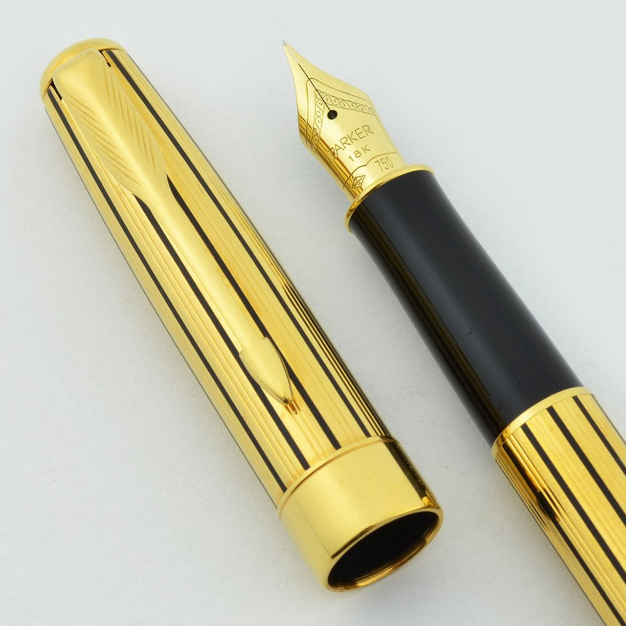 Parker  Sonnet 23K Gold Plated  Fountain Pen Nib  Fine Pt & Feed New 