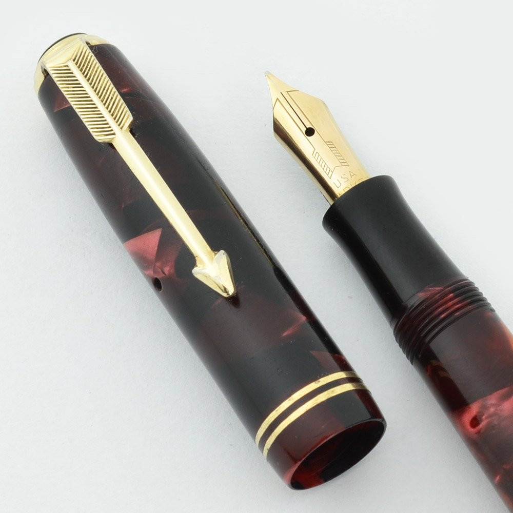 Parker Vacumatic Jr Fountain Pen - 1937, Burgundy, Double Jewel