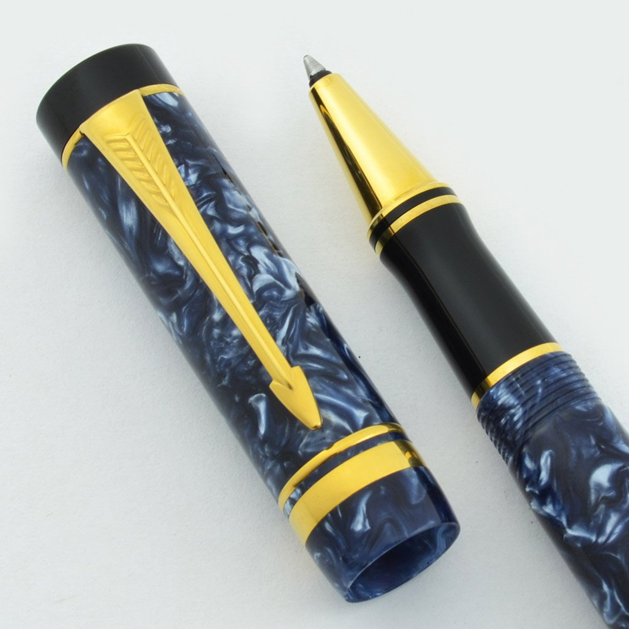 Parker Modern Duofold Rollerball Pen - Mk I, 1993, Blue Marble (Mint)