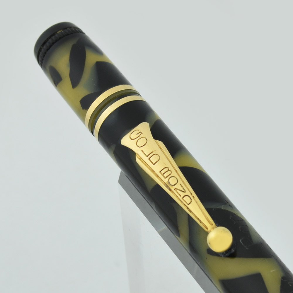Gold Bond Stonite Mechanical Pencil - Black & Pearl, Oversized (Excellent, Restored)