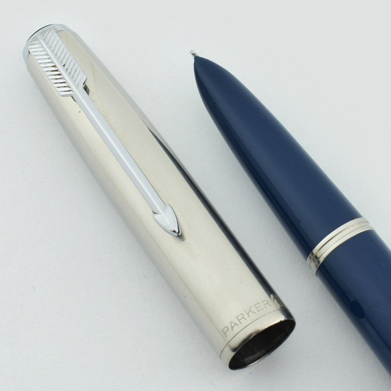 1950's RESTORED Teal Blue Colored Parker 51 With 1/10 12k Gold