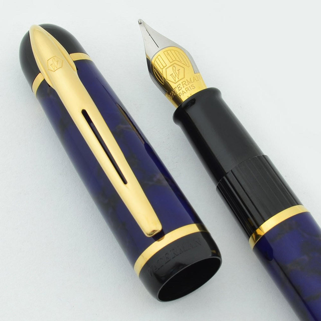 Waterman Phileas Fountain Pen Blue Marble Medium Excellent