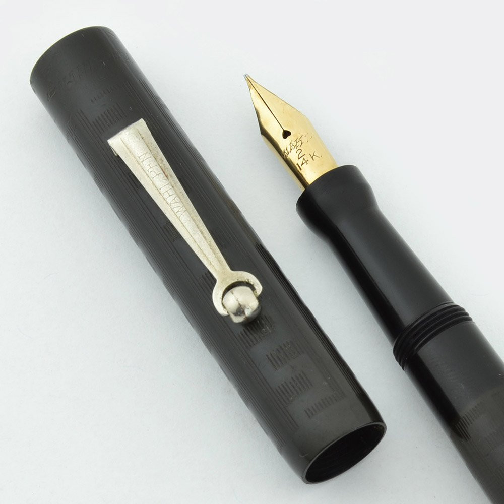 Wahl-Eversharp 万年筆 黒 Wahl Eversharp Fountain Pen - Early BCHR Greek Key, Full Flex Fine