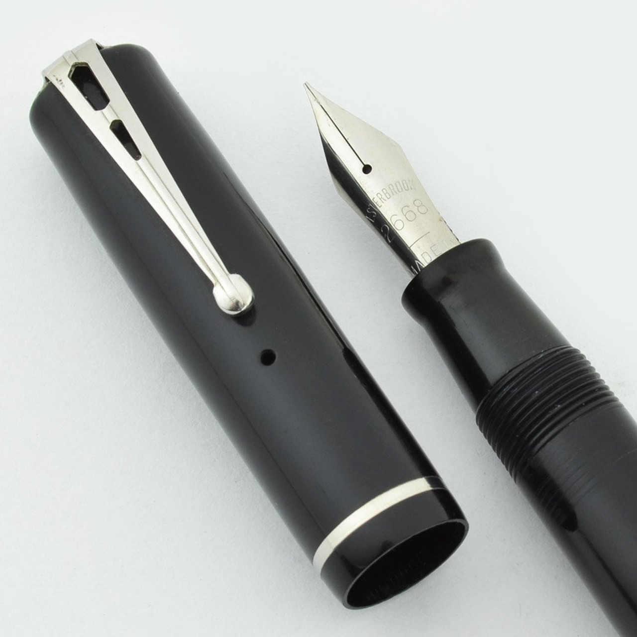 Esterbrook Dollar Fountain Pen - Black, 2668 Nib Firm Medium (Very Nice, Restored)