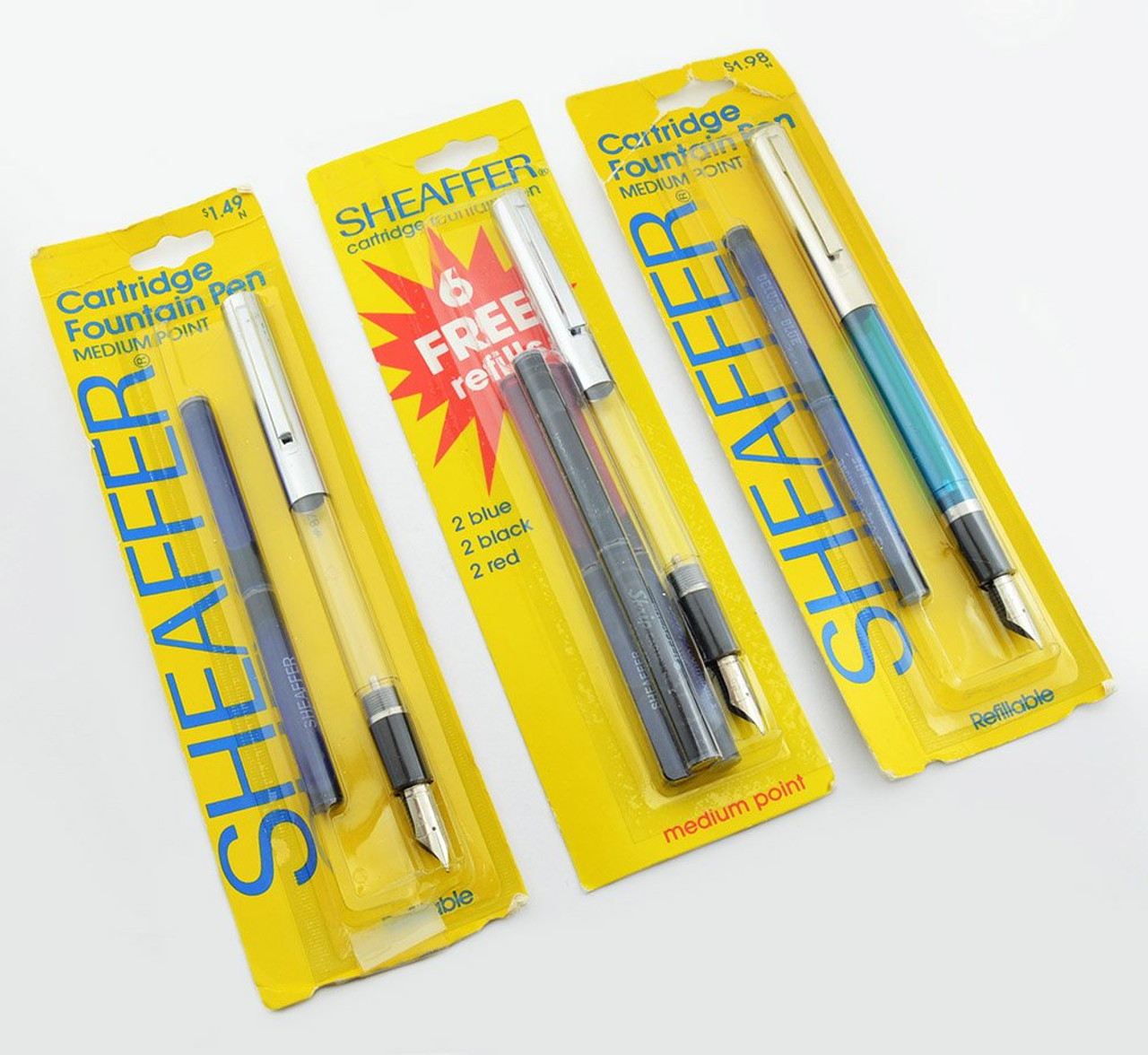 Sheaffer School Pen Assortment - 3 Pens, Flat Ends Model (C)