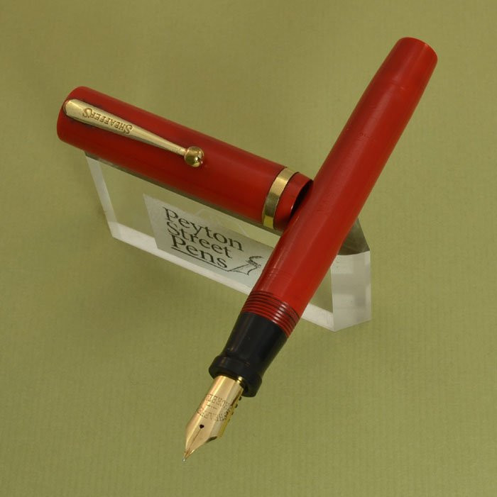 Sheaffer Secretary Flat Top Oversized - Hard to Find, Cherry Red