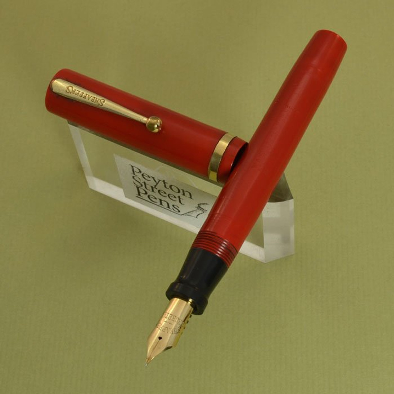 Sheaffer 46 Special Fountain Pen (1925-6) - Coral w/GT, Small Size, Lever  Filler, Medium 46 Special Nib (Very Nice, Restored)