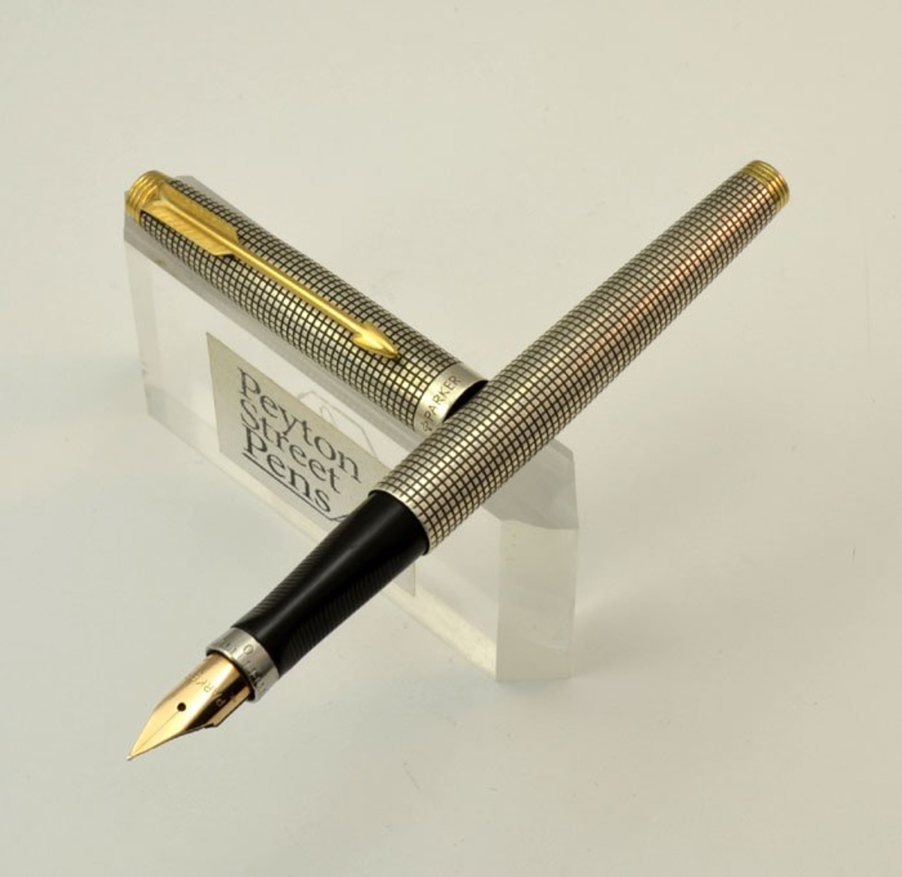 Parker 75 Sterling Fountain Pen - USA, Dish Tassie, Accountant #62 XXF 14k Nib (Excellent)