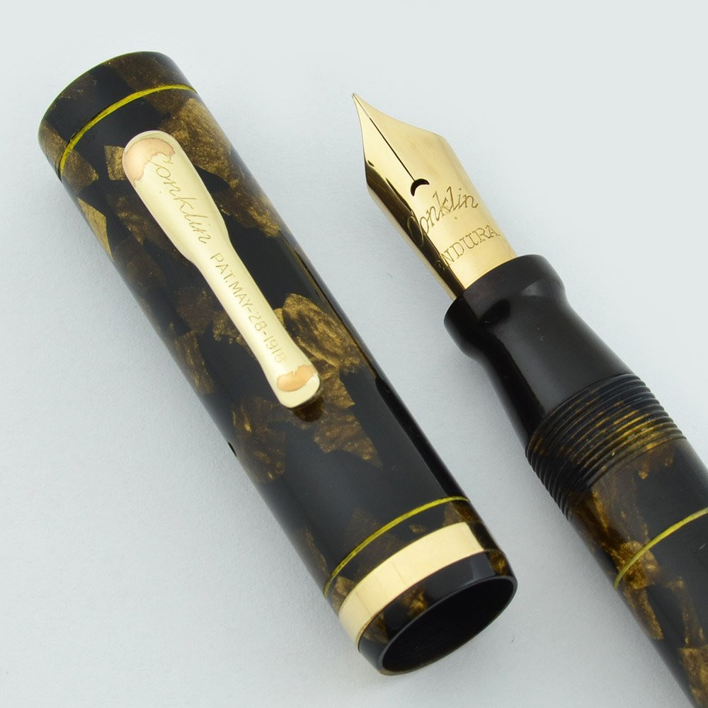 Conklin Endura Oversize Fountain Pen Black & Bronze, Extra Fine