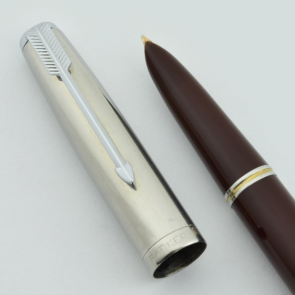 Parker 51 Vacumatic 1948 - Demi Size, Cordovan Brown, Steel Cap