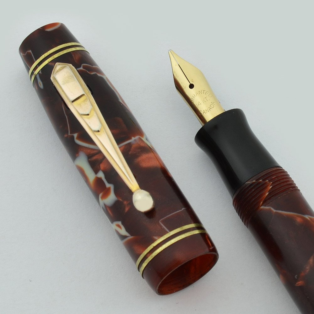 Parker Parco Canadian Fountain Pen - Mahogany, Flexible Medium