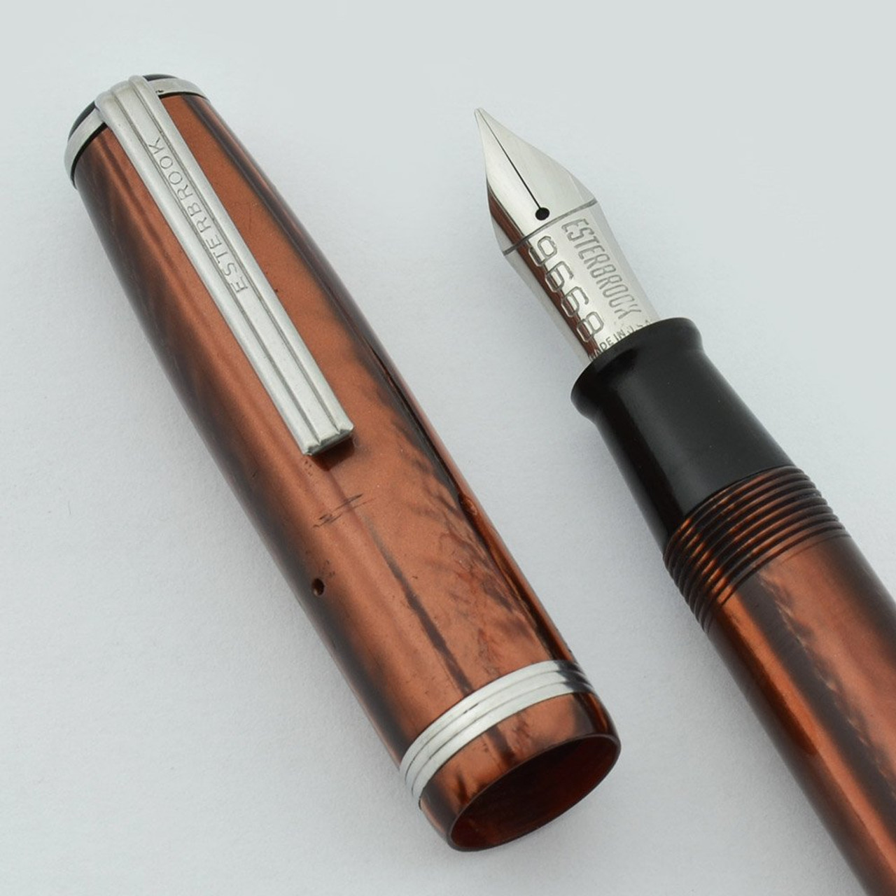 Esterbrook Transitional J Fountain Pen - Copper, 9668 Firm Medium (Excellent, Restored)