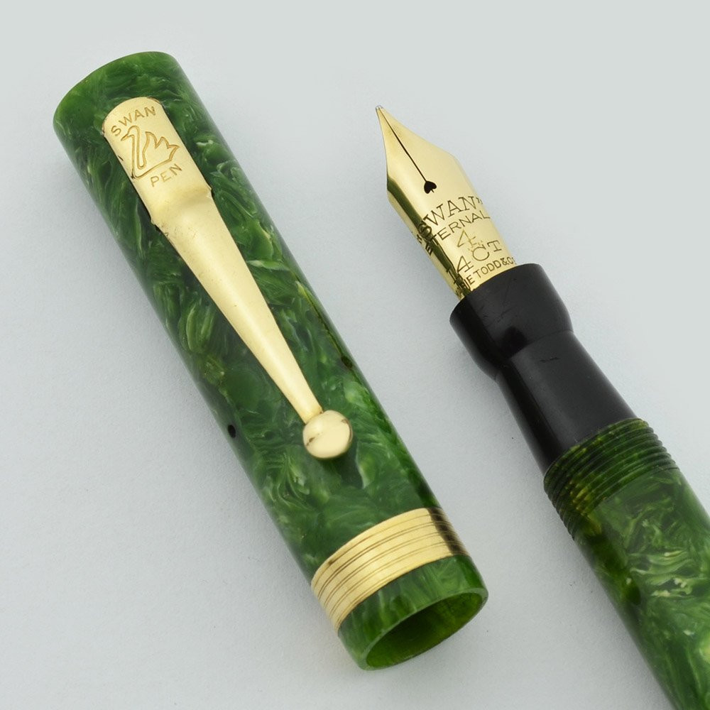 Mabie Todd Swan Eternal 54 E.T.N. Self-Filling - Green Radite