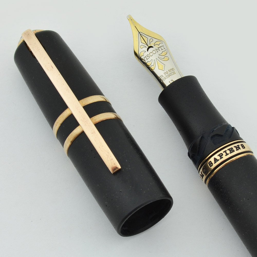 Visconti Homo Sapiens Füllfederhalter – Bronzezeit-Edition, Medium Feder, Schwarz/bronze