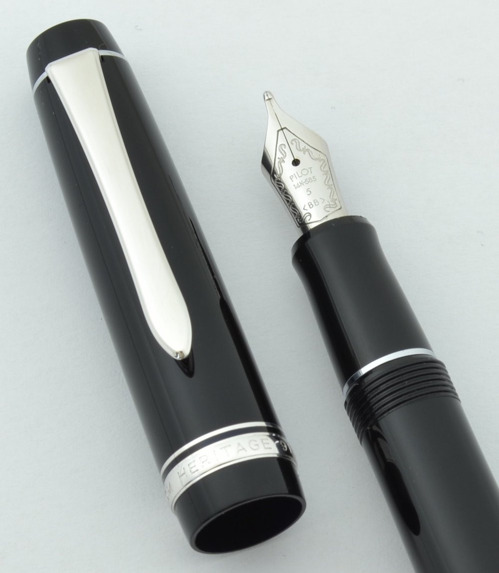 Pilot Namiki Custom Heritage 91 Fountain Pen - Black, Double Broad