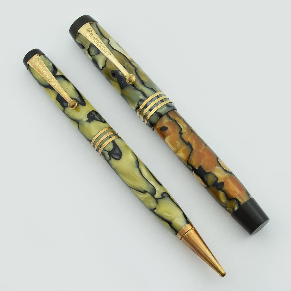 Parker Duofold Jr. Streamline Set - Button Fill, Moderne Black