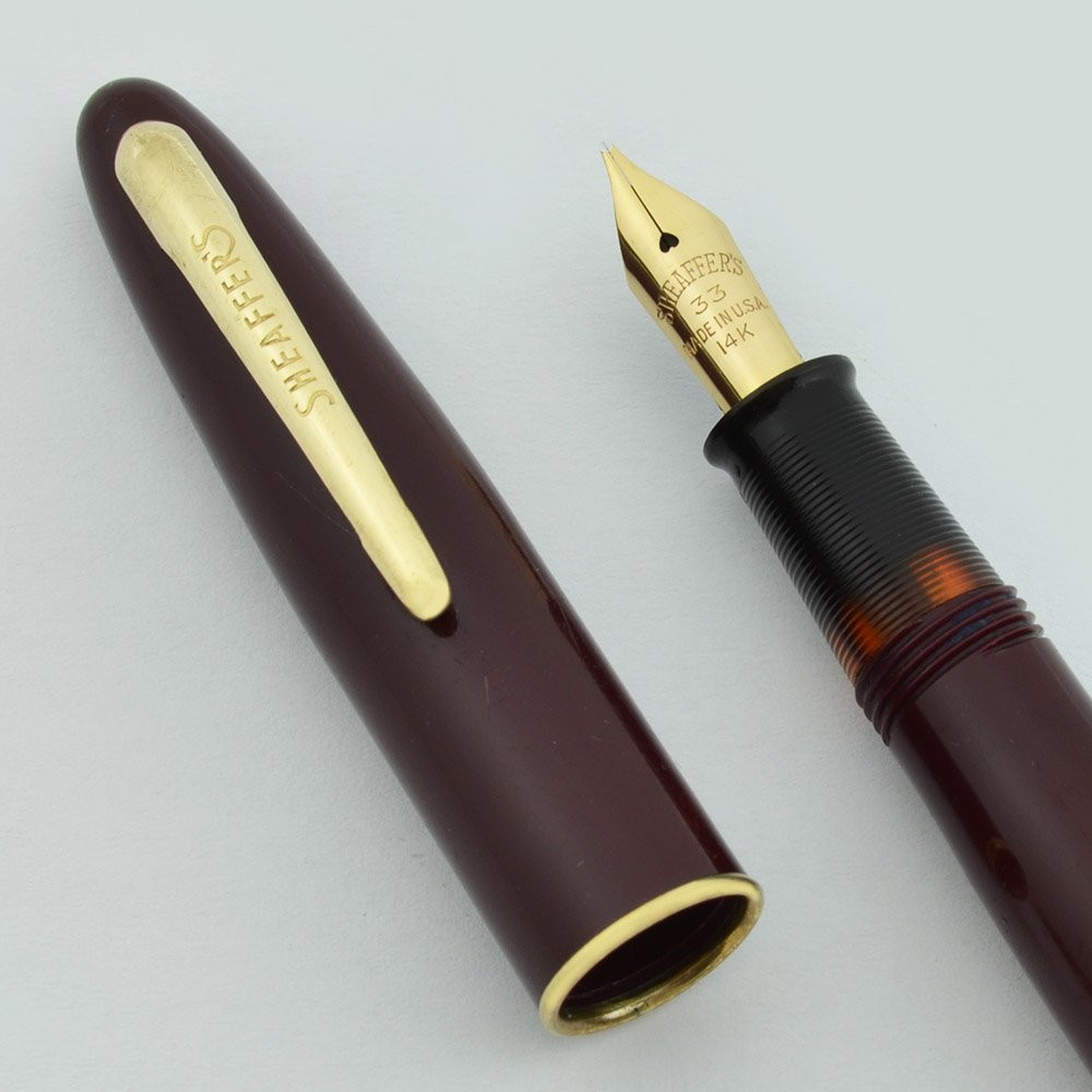Sheaffer Craftsman Touchdown Fountain Pen - Burgundy, #33 Medium