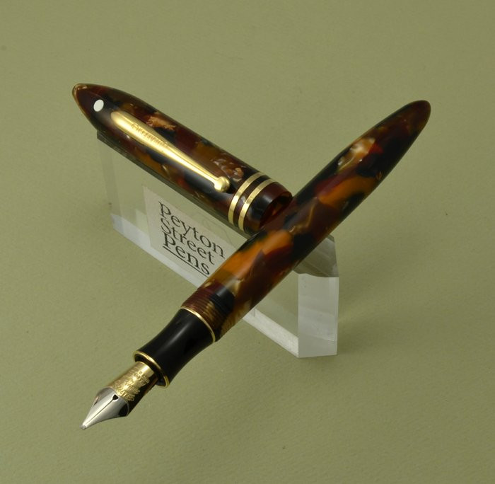 Sheaffer Balance II Fountain Pen - Amber Glow, Feather Touch 18k Stub Nib (New in Box)