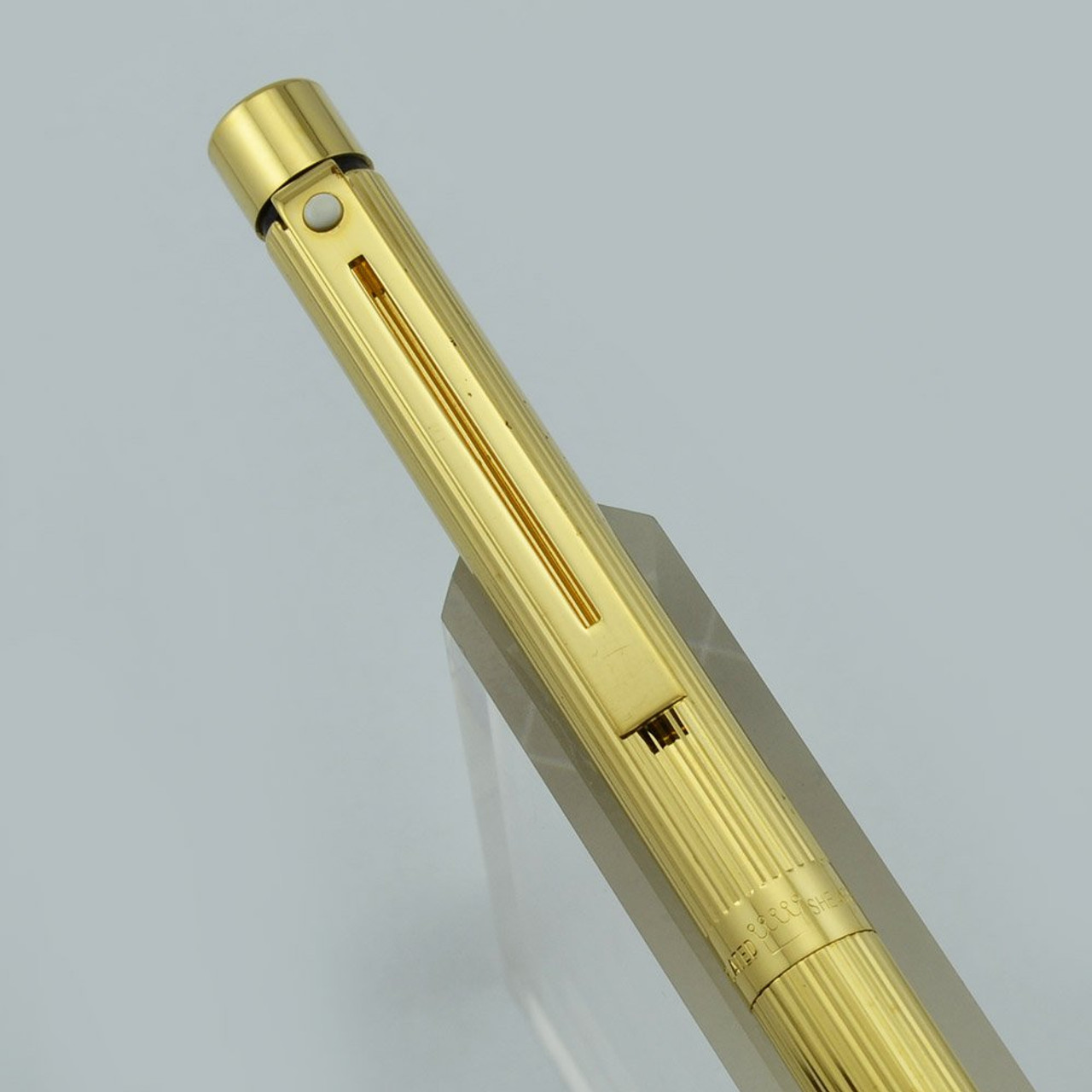 Sheaffer Targa 1005 Mechanical Pencil - Gold Fluted, .9mm (Excellent, Works Well)