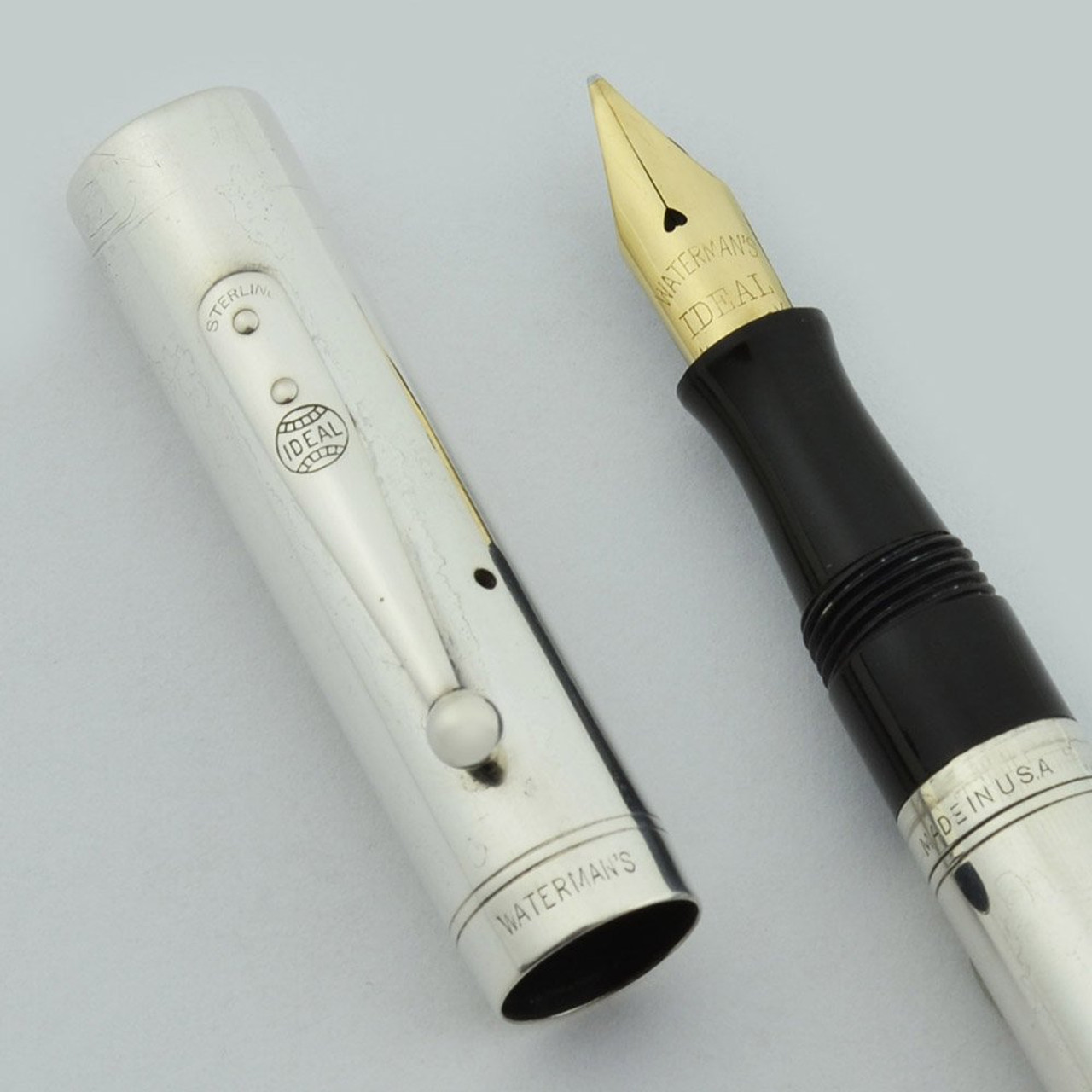 Waterman 452 1/2 LEC Fountain Pen - Smooth Sterling, Semi-Flexible New York Nib (Superior, Restored, Personalized)