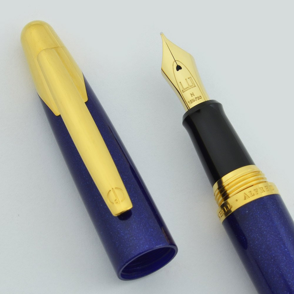 Dunhill AD2000 Fountain Pen - Metallic Blue Resin, Made by Pilot