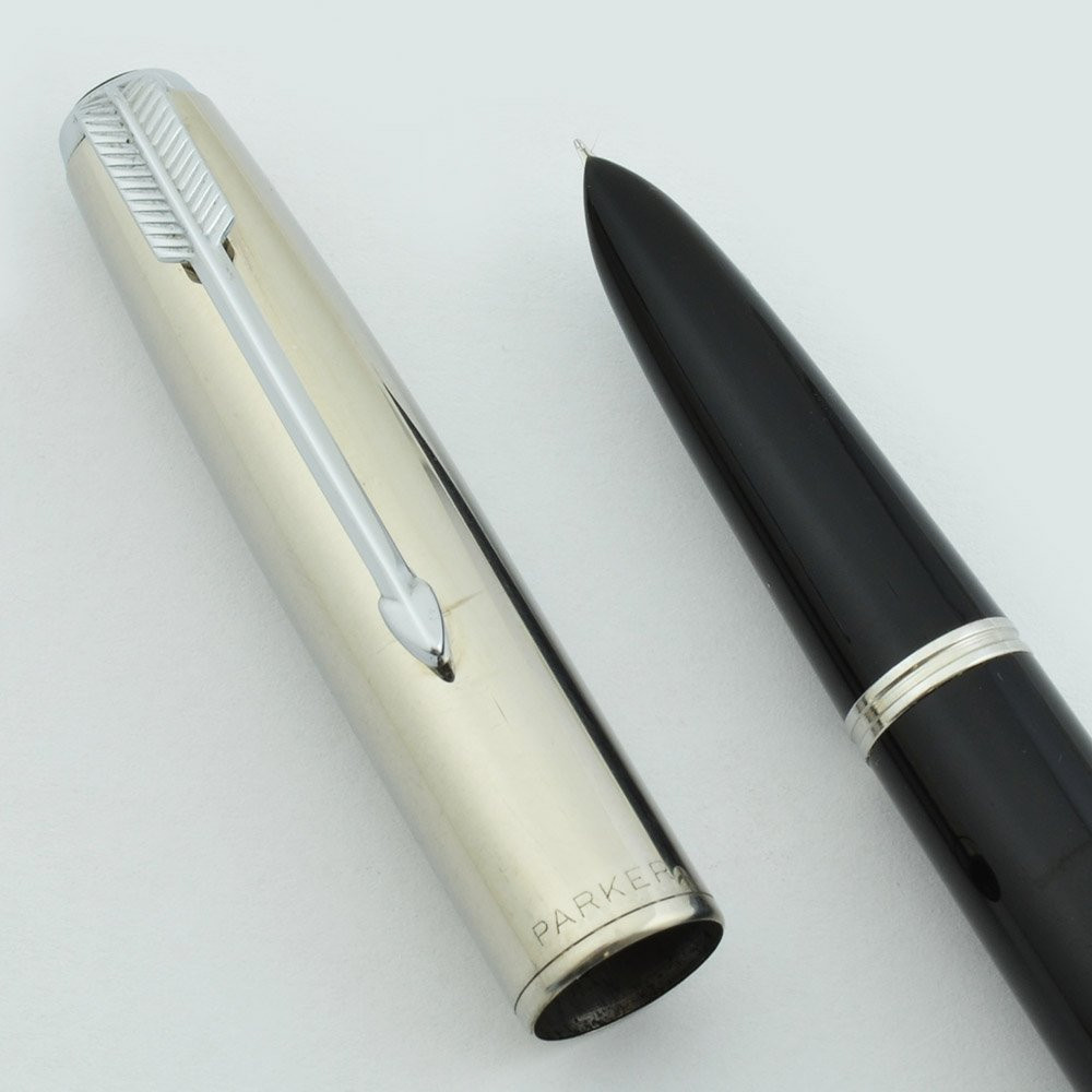 Parker 51 Special Fountain Pen Aerometric, Black, Shiny Steel
