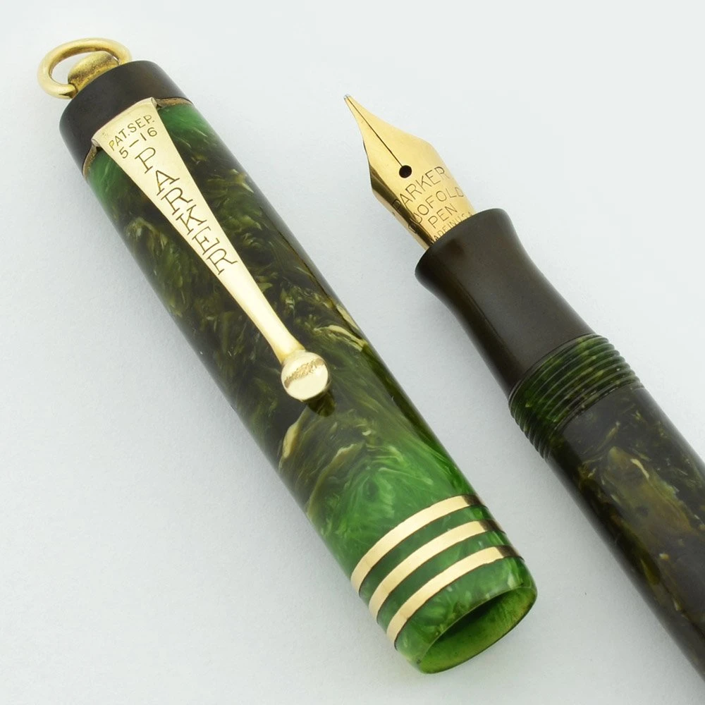 Parker Lady Duofold Fountain Pen - Streamline Ring Top with Clip 