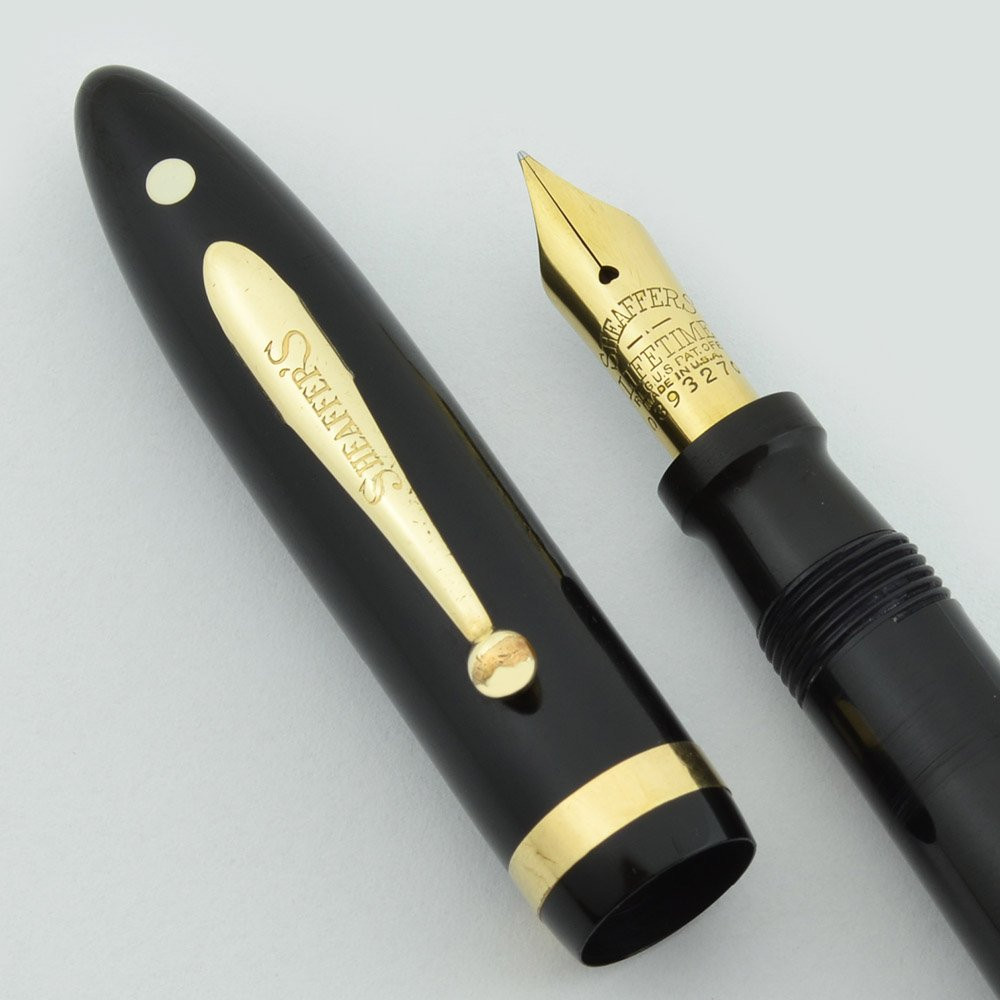 Sheaffer LIFETIME 万年筆 USA製 グリーンブラック Sheaffer Lifetime Balance Combo Fountain Pen - Black, Fine