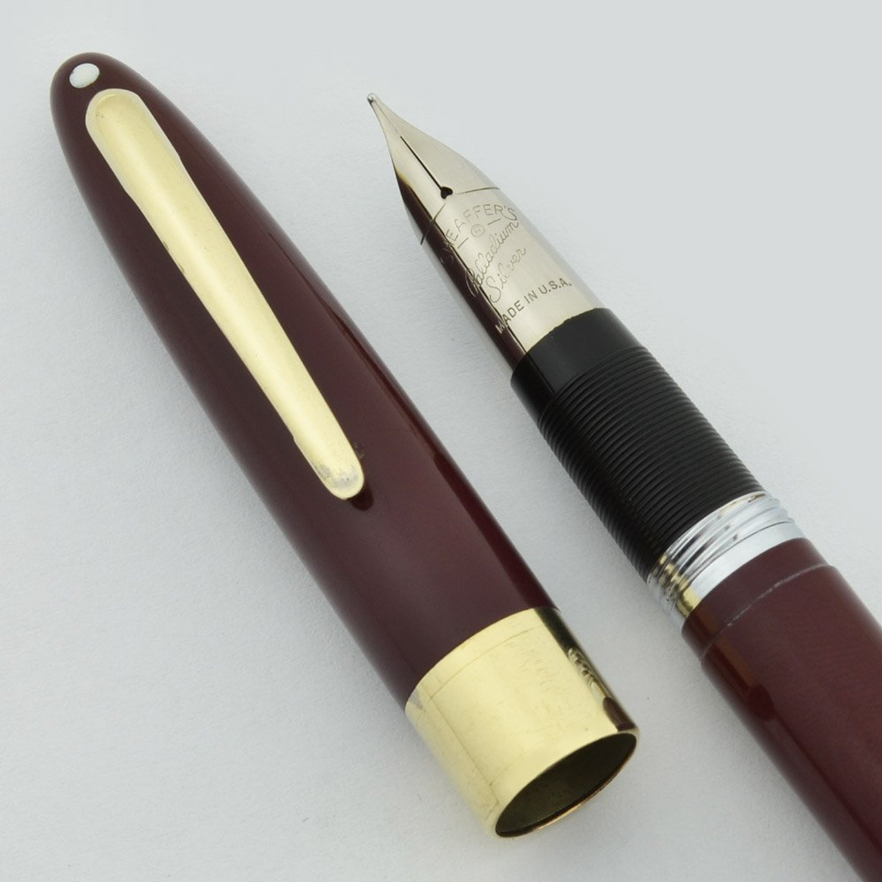 Sheaffer Statesman Snorkel - Burgundy, Medium Triumph Nib (Excellent, Works Well)