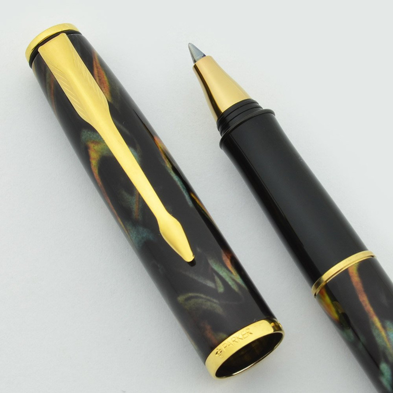 Parker Insignia Rollerball Pen - Laque Green Bronze (Near Mint, Works Well)