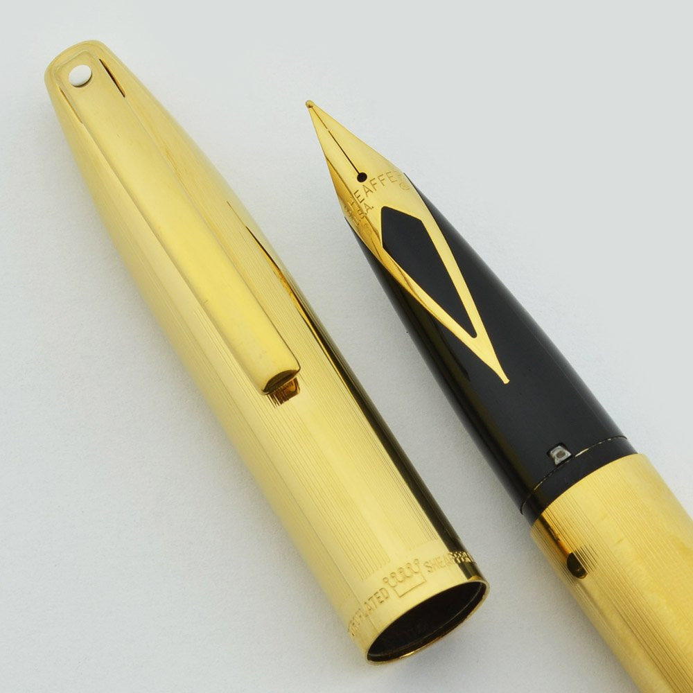 Sheaffer Triumph Imperial (1990s) Fountain Pen - Electroplated Gold, Medium Gold Plated Nib (Very Nice, Works Well)