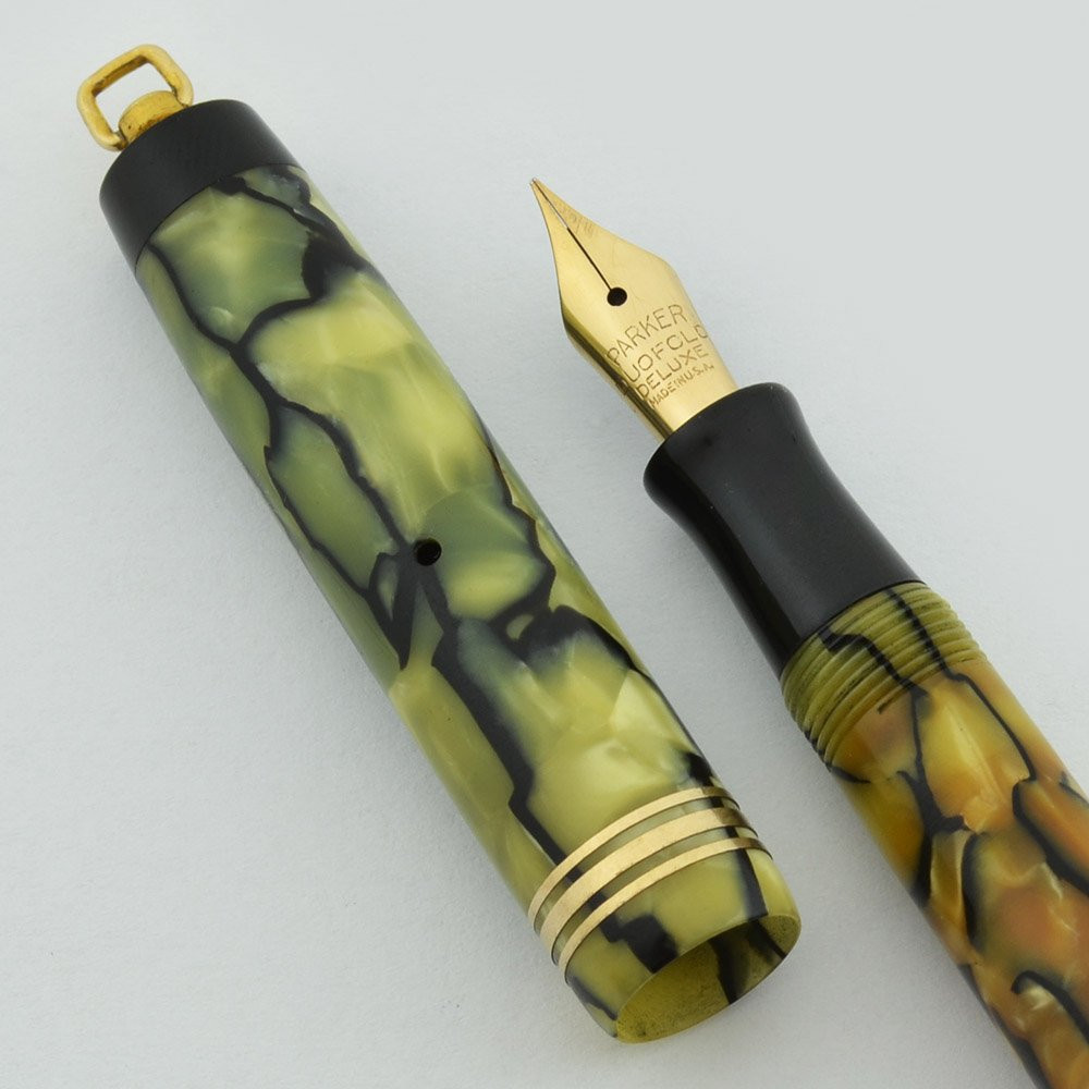 Parker Lady Duofold Deluxe Fountain Pen - Streamline Moderne Black