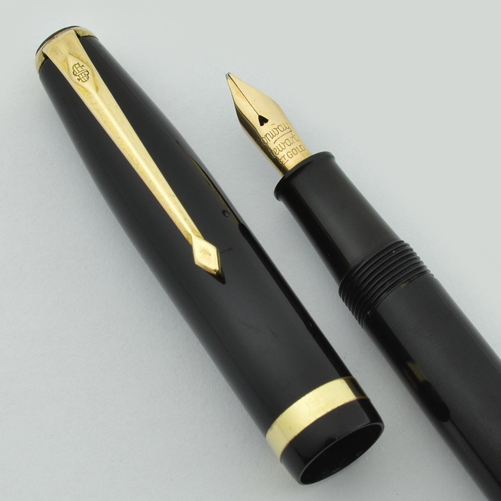 Conway Stewart 85L Fountain Pen- 1950s, Black, Flexible Medium 14k