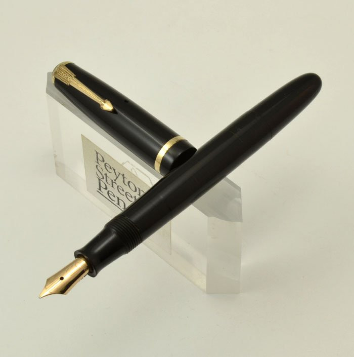 Parker Vacumatic ブラック万年筆 Parker Vacumatic Fountain Pen - Single Jewel Deb Size, 1942, Black