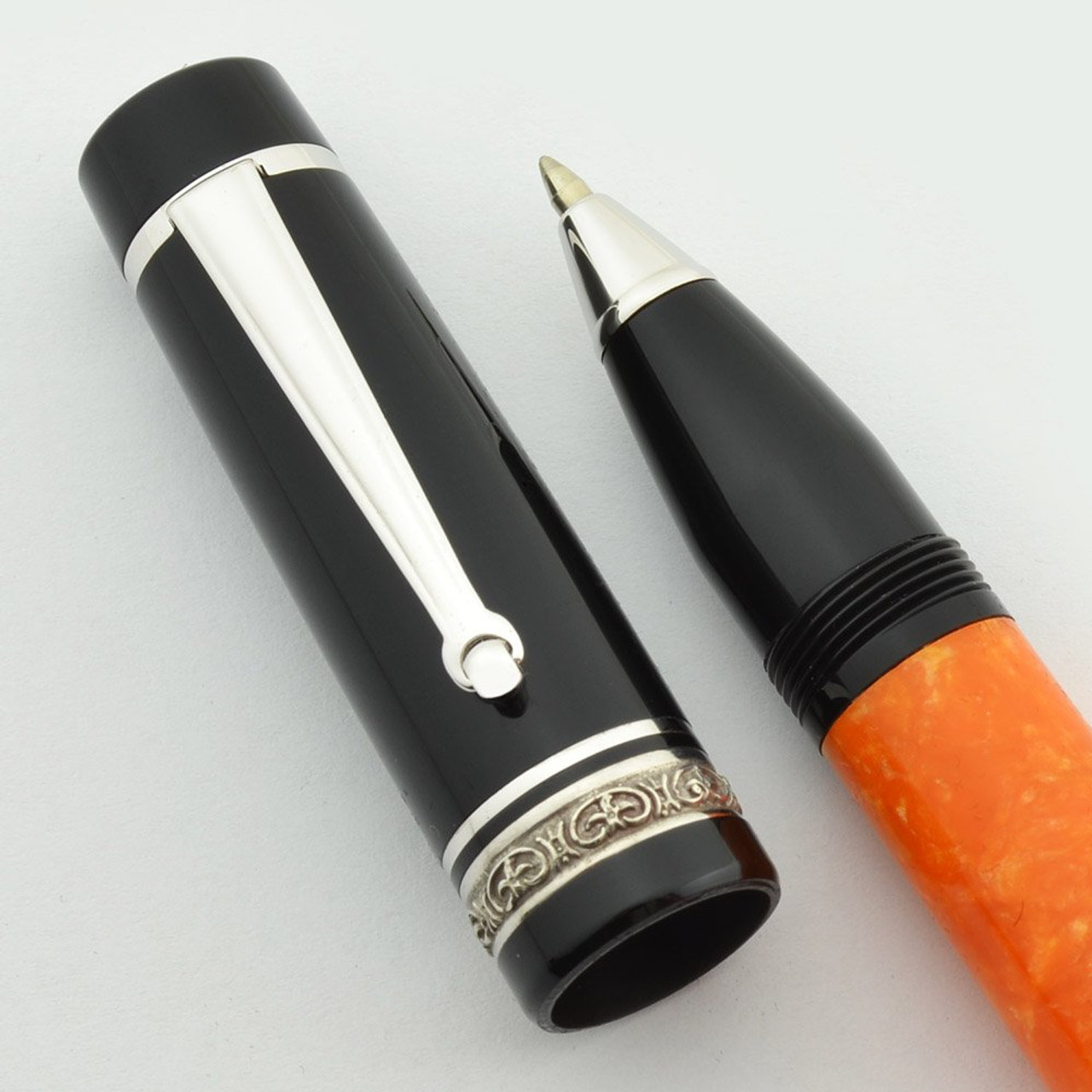 Delta Dolcevita Mid-Size Rollerball Pen - Orange & Black (Near Mint In Box)